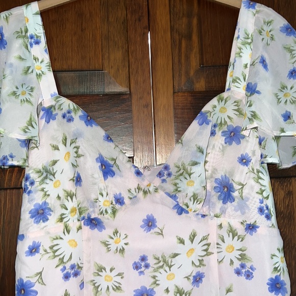 FOREVER 21 dress floral flowers fully lined CUTE - Picture 2 of 6